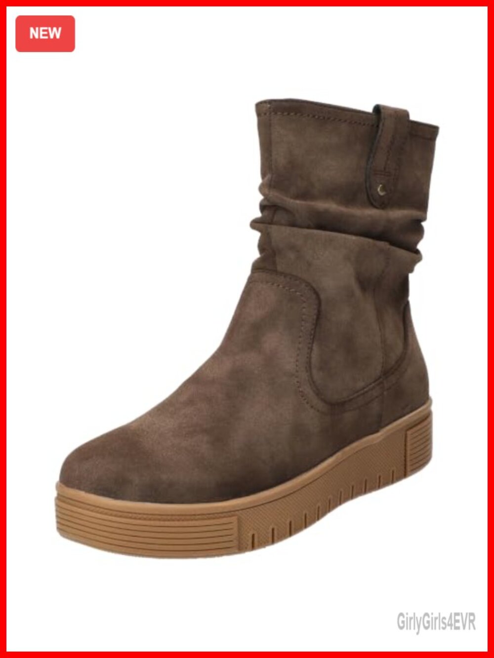 Bella Vita Ava Slouch Boot Mid-Calf Side Zipper Flatform Sole